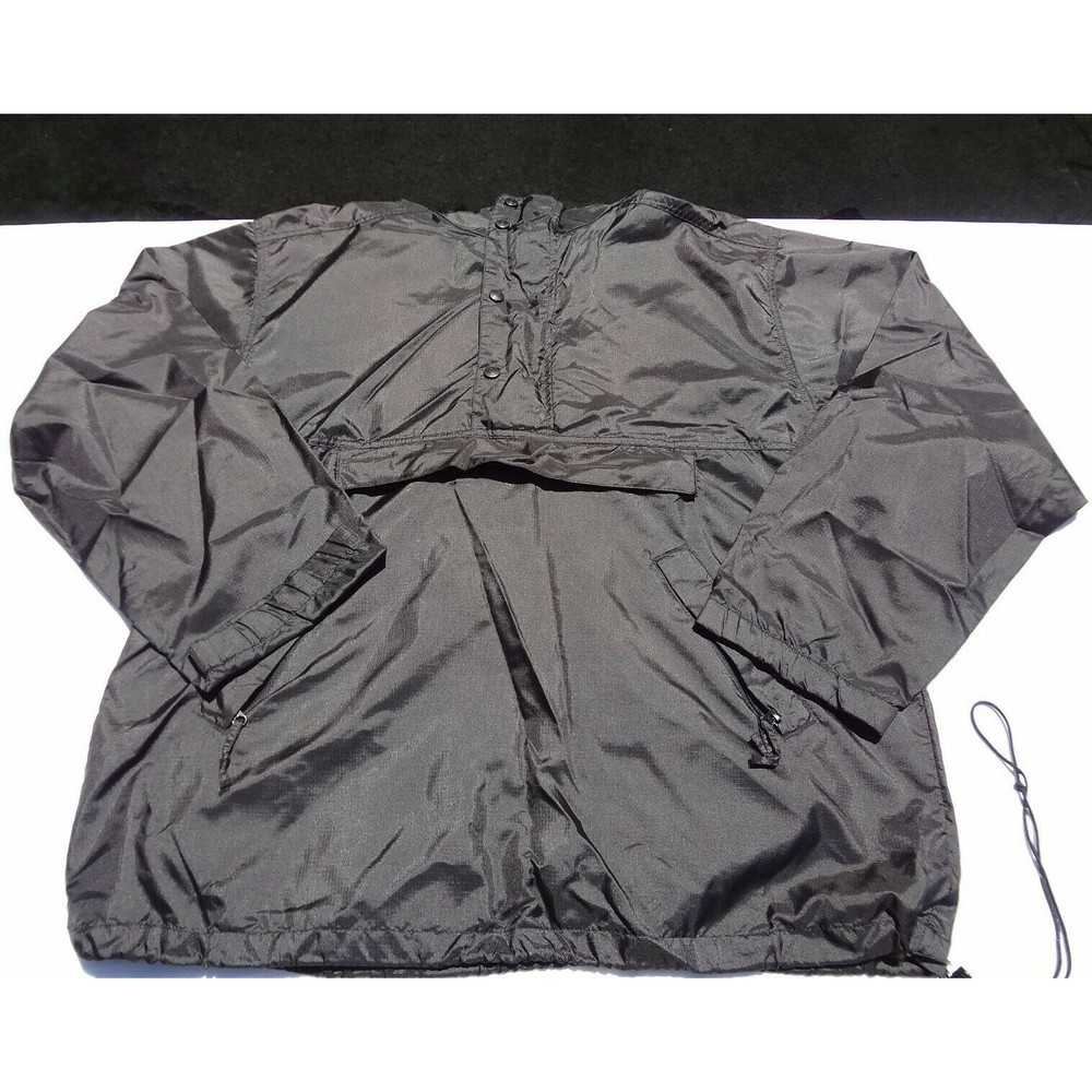 Men's Eddie Bauer Black Pullover Windbreaker Hoodie Jacket Outdoor/Active Wear